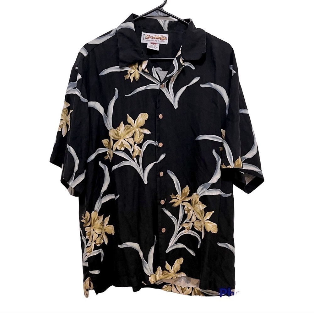HonoluluLulu 100% Silk Hawaiian Shirt Washable Silk Size medium